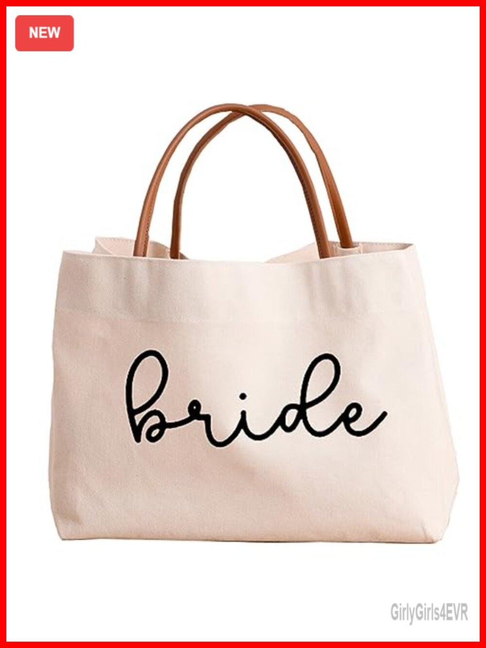 Canvas Bride Tote Bag Bridal Shower Bachelorette Gift